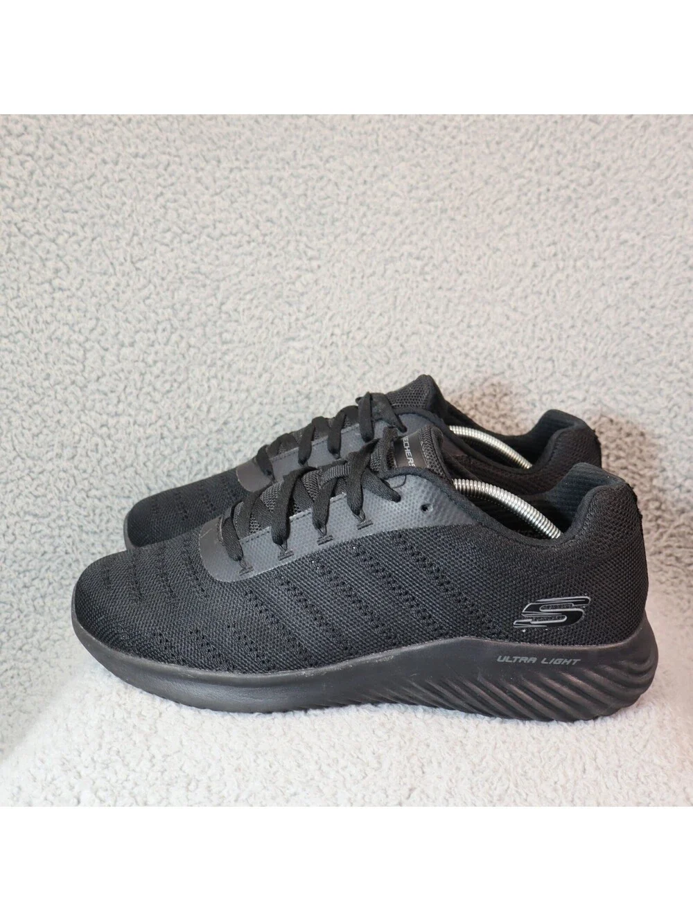 Skechers Bounder Frazin Men sz 12 Triple Black Running